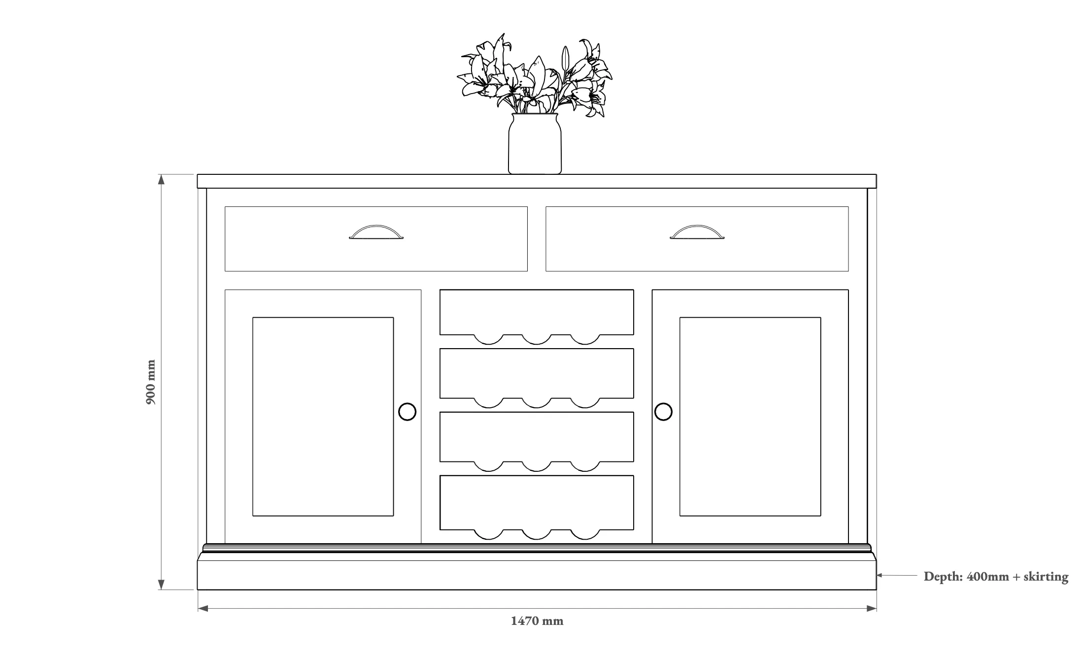 Shaker Wine Sideboard