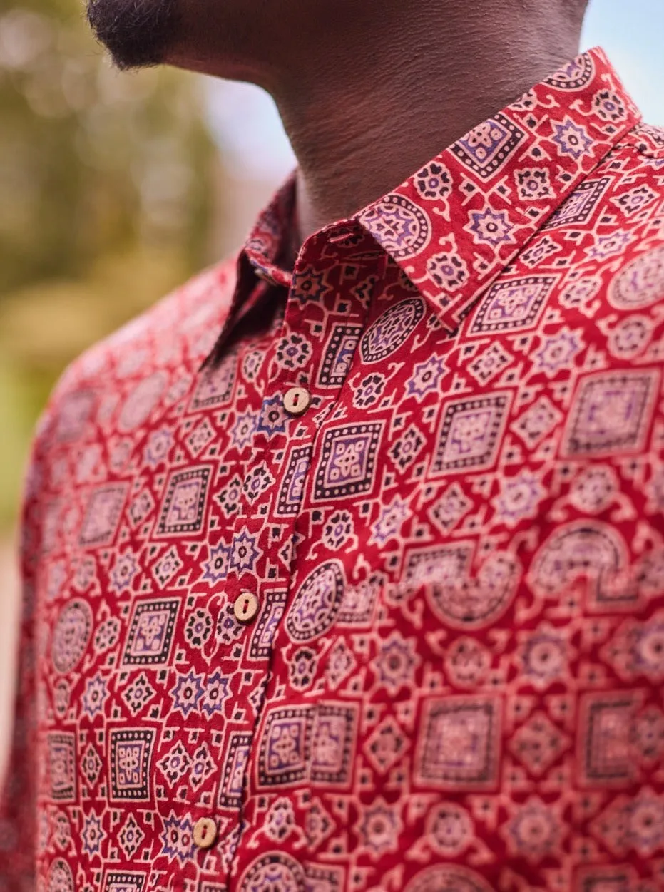 Shaping Journeys Long Sleeve Shirt (hand-block printed)