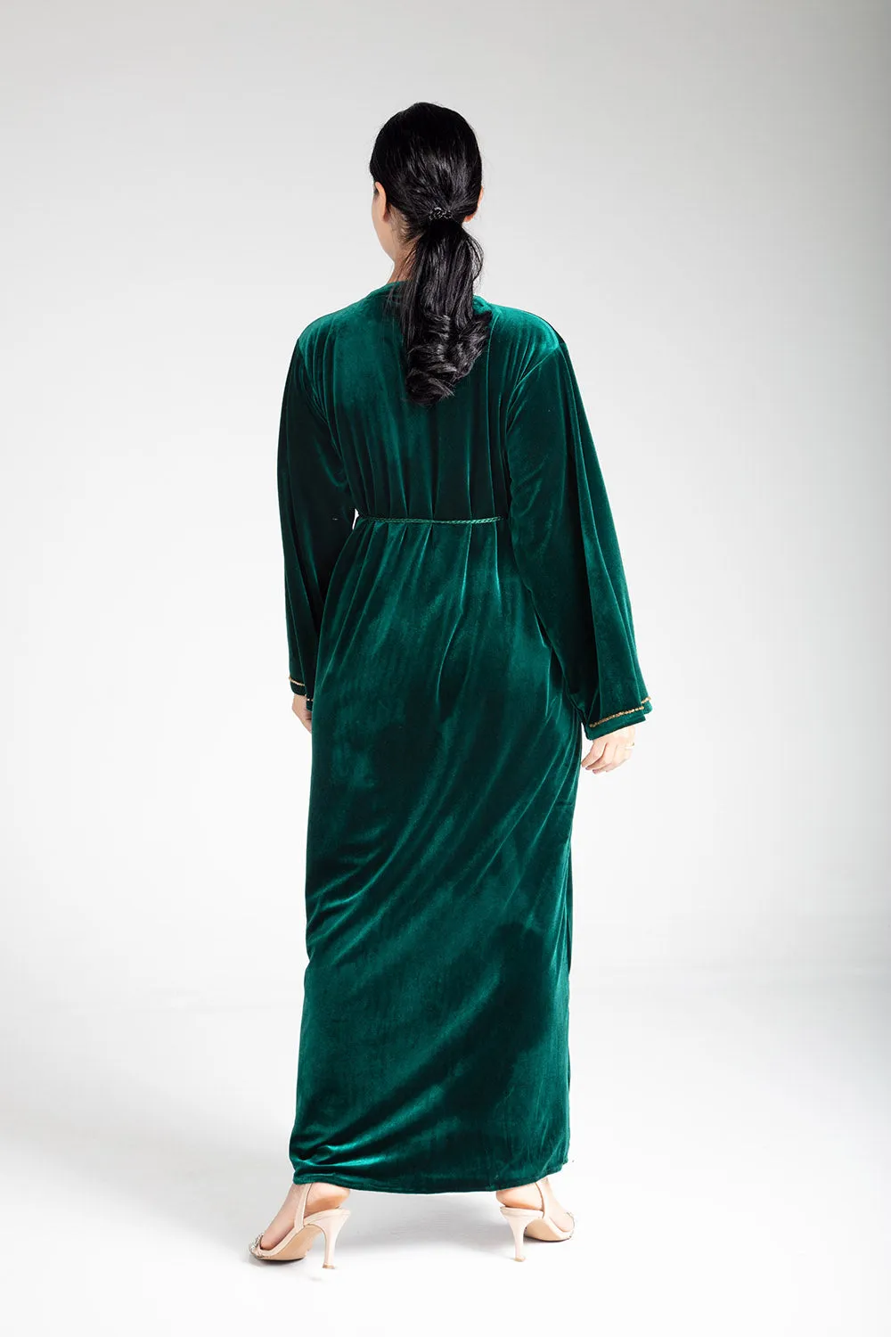 Sherwood Green Velvet Kimono