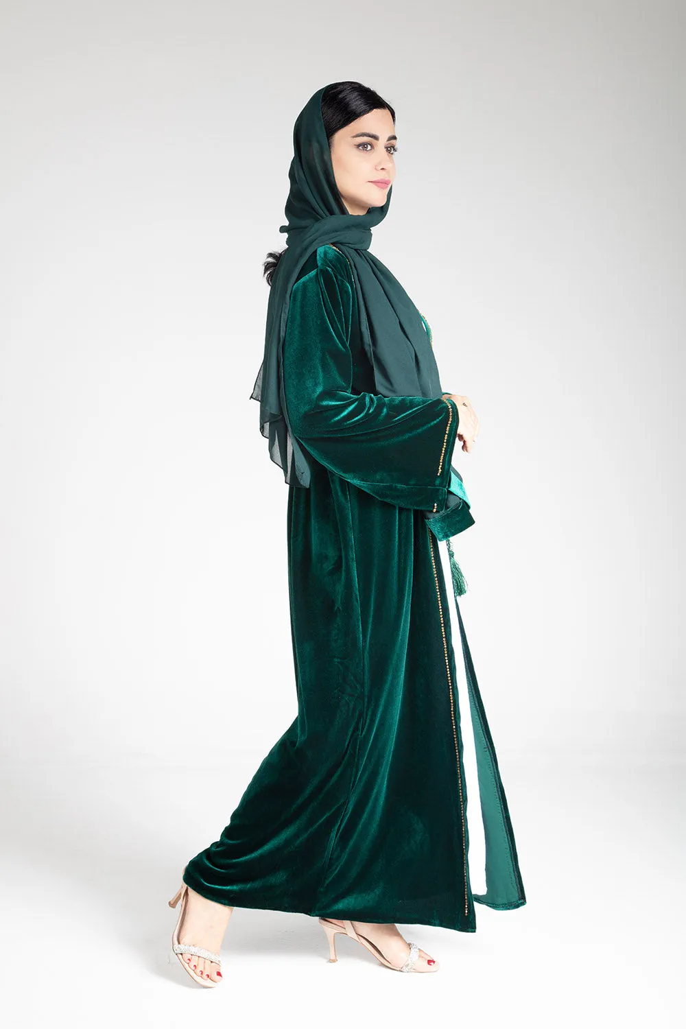 Sherwood Green Velvet Kimono