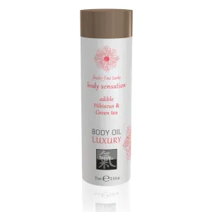 Shiatsu Luxury Body Oil Edible Hibiscus And Green Tea 75ml Oil-Based