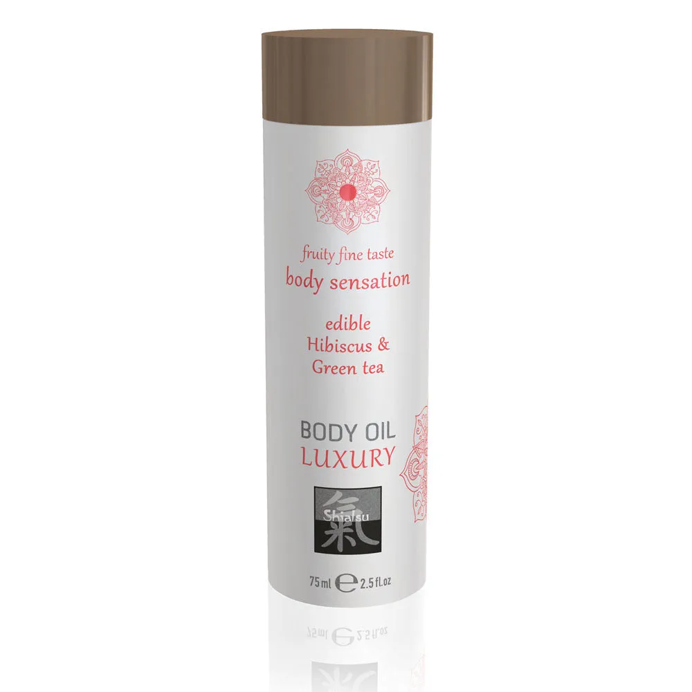 Shiatsu Luxury Body Oil Edible Hibiscus And Green Tea 75ml Oil-Based