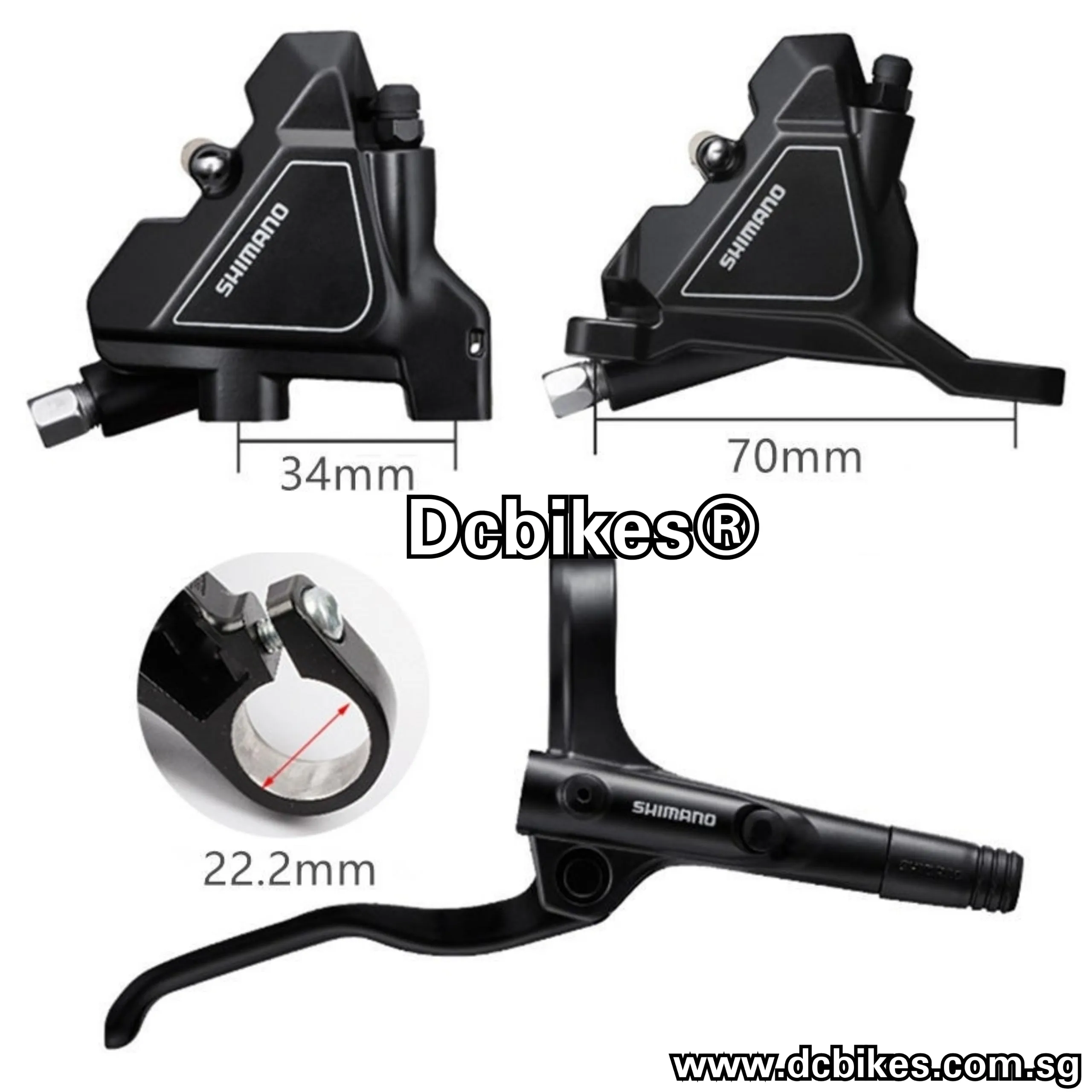 Shimano BL-MT200   BR-UR300 Flat Mount Bar CX Hybrid Bike Hydraulic Disc Brake Set 