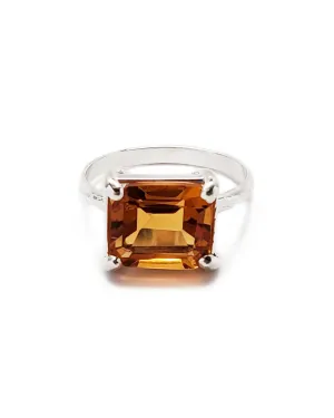 Shimmer Ring in Orange Quartz