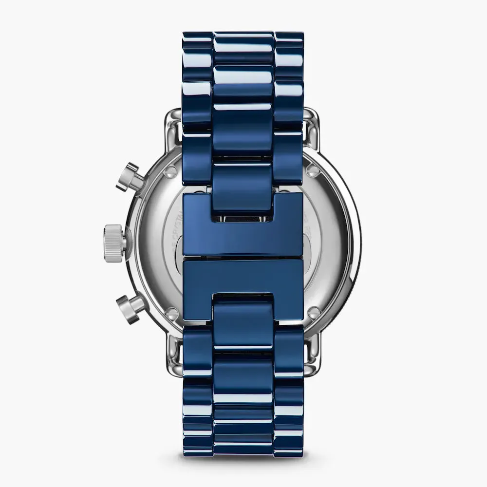 Shinola, The Canfield Sport Chrono 40mm Cobalt Blue Dial Blue Ceramic Bracelet