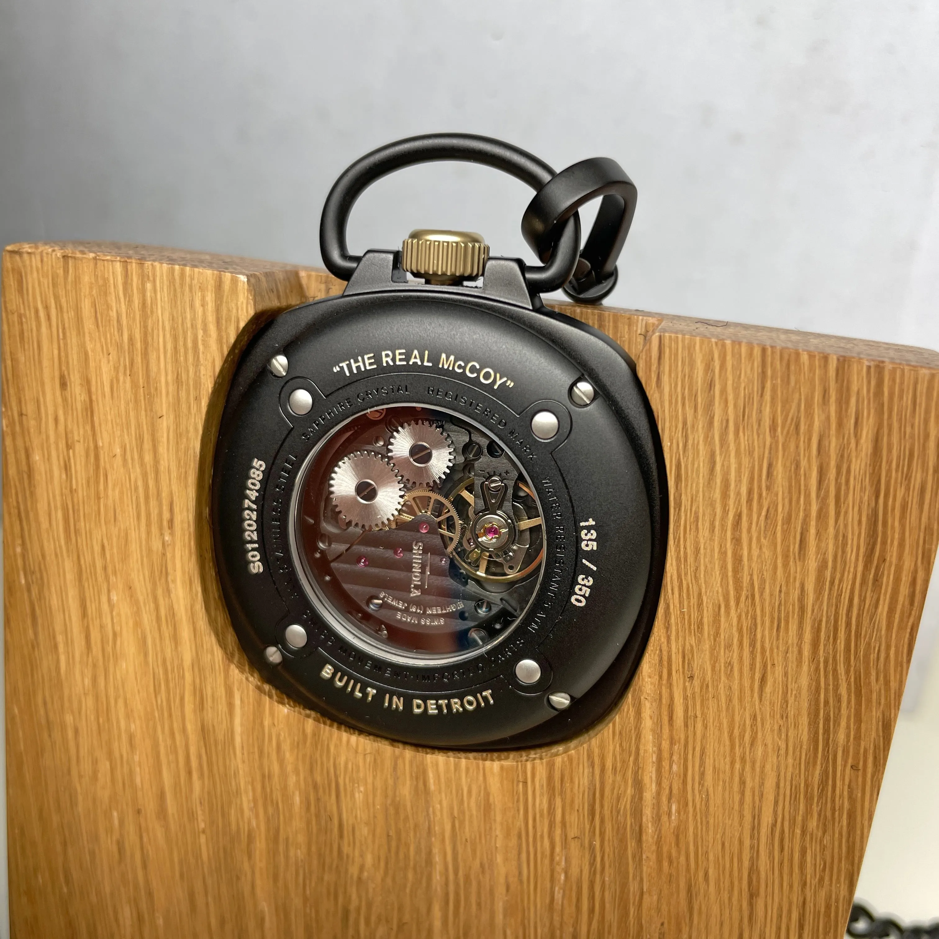 Shinola The Elijah McCoy Mechanic Pocket Watch 45mm Limited Edition
