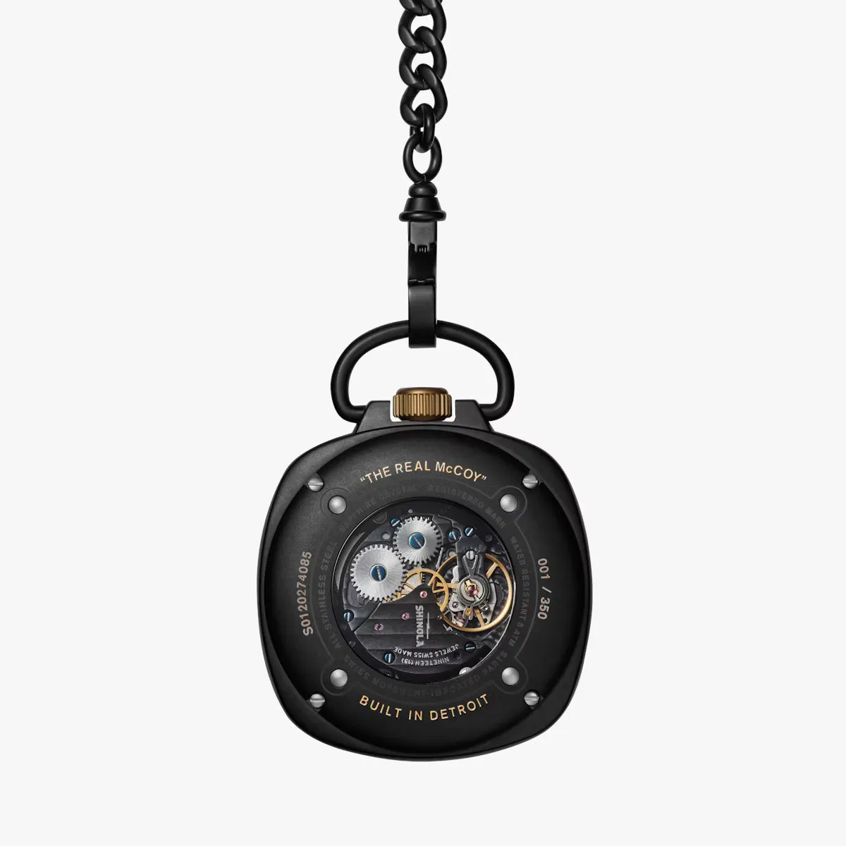 Shinola The Elijah McCoy Mechanic Pocket Watch 45mm Limited Edition