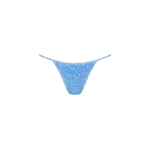 Shirred Slim Cheeky Bikini Bottom - Lemon Bloom