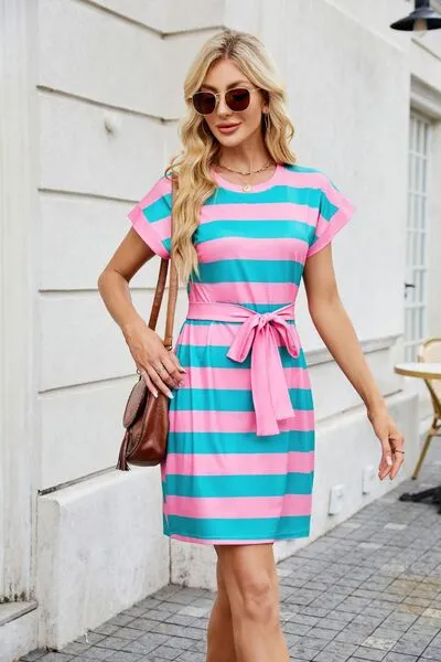 Short Sleeve Mini Tee Dress