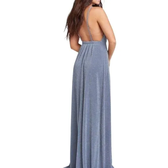 Show Me Your Mumu Amanda Maxi Dress ~ Dancing Queen Shine Smoke Small NWT