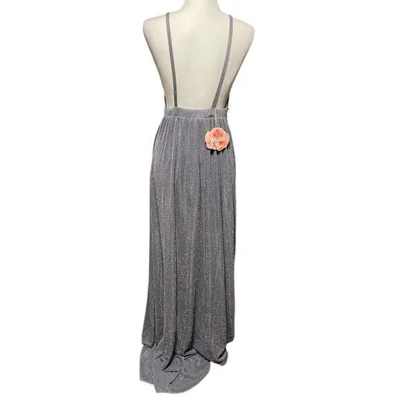 Show Me Your Mumu Amanda Maxi Dress ~ Dancing Queen Shine Smoke Small NWT
