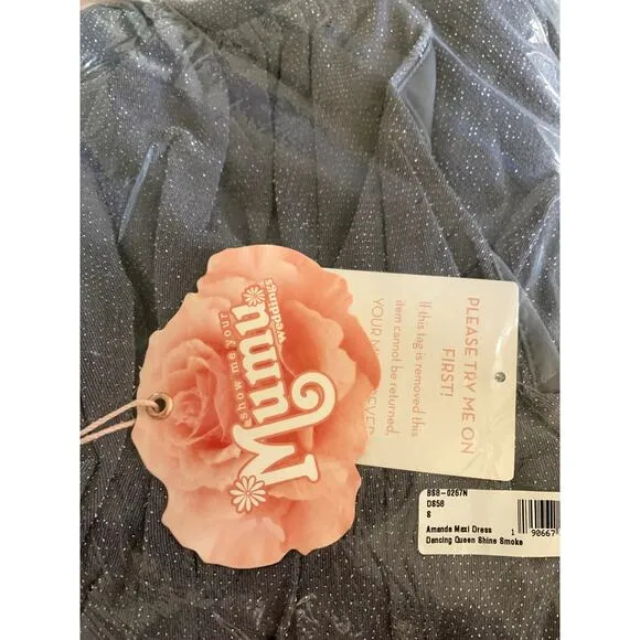 Show Me Your Mumu Amanda Maxi in Dancing Queen Shine Smoke S NWT