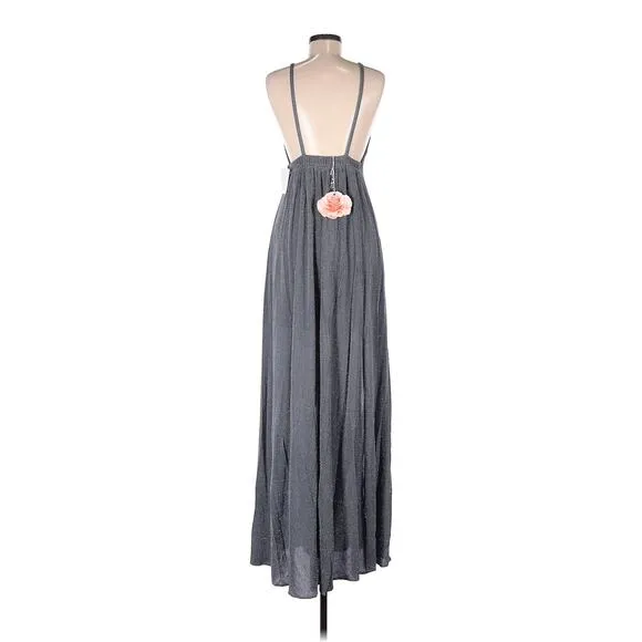 Show Me Your Mumu Amanda Maxi in Dancing Queen Shine Smoke S NWT