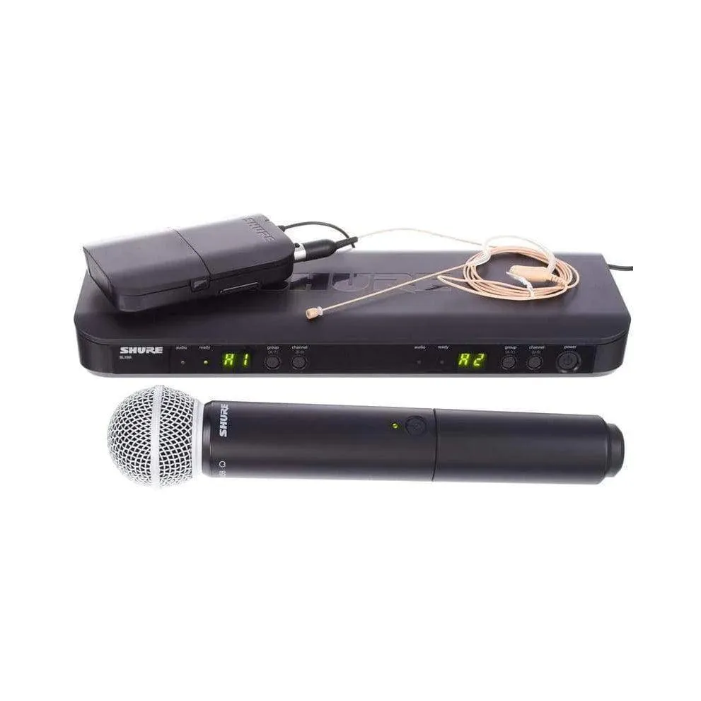 Shure BLX1288UK/MX53-K14 Combo With MX153 AND SM58