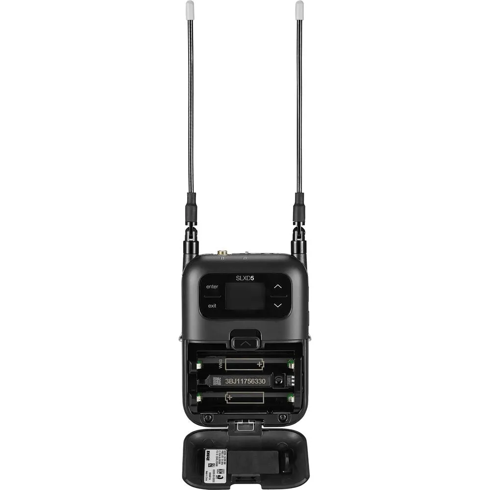 Shure SLXD5 Digital Camera-Mount Wireless Microphone Receiver | G58: 470 to 514 MHz
