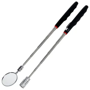Siegen 2pc Inspection Mirror & LED Pickup Tool Set