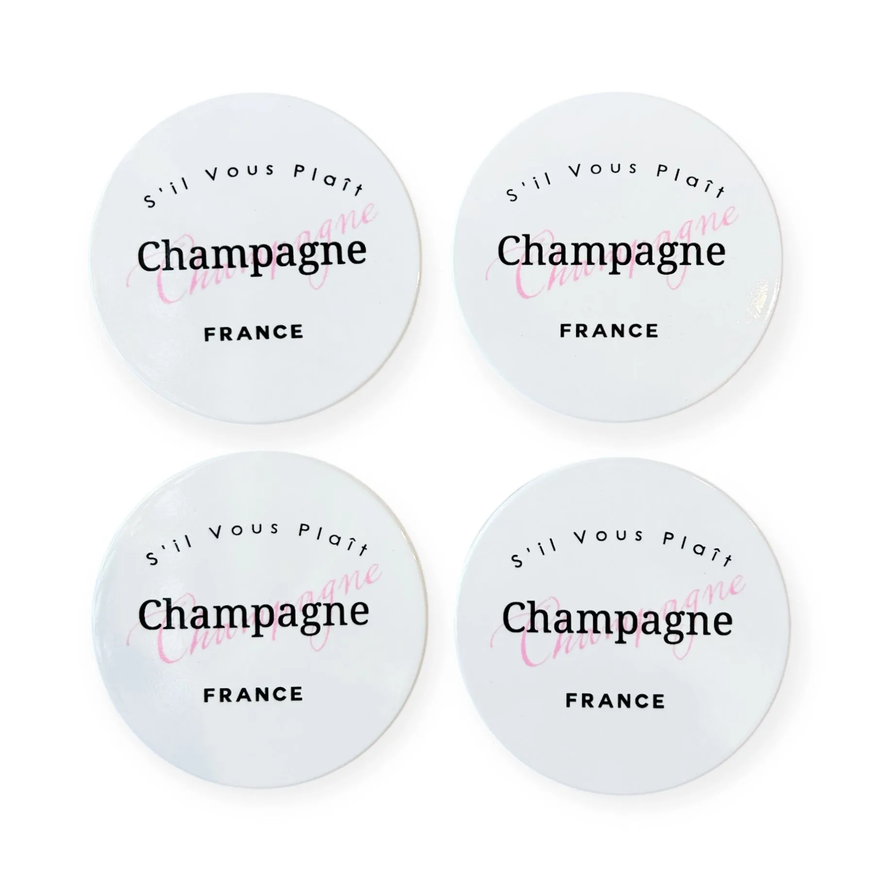 S'il Vous Plait Champagne Coasters