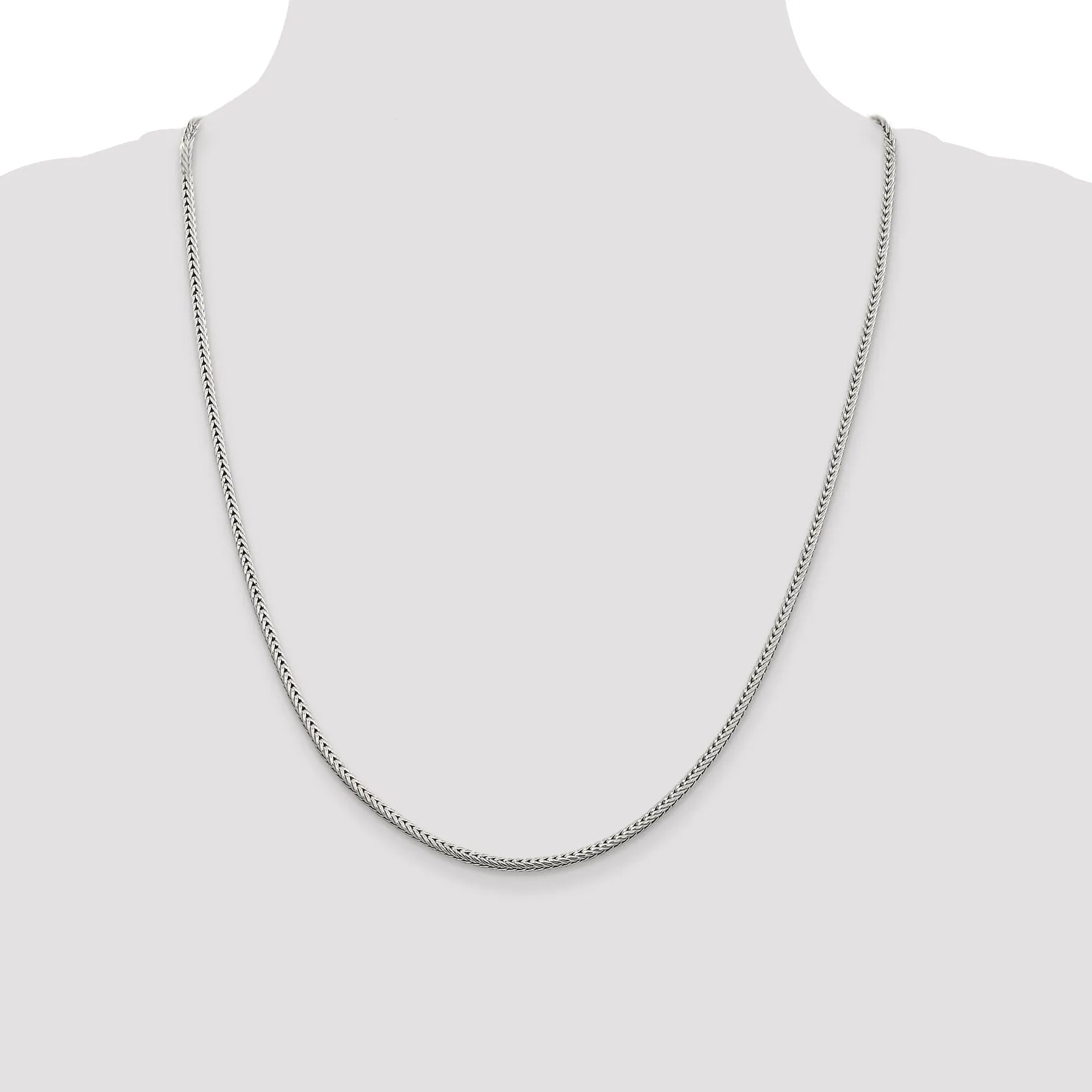 Silver D.C 2.50-mm Solid Round Franco Chain