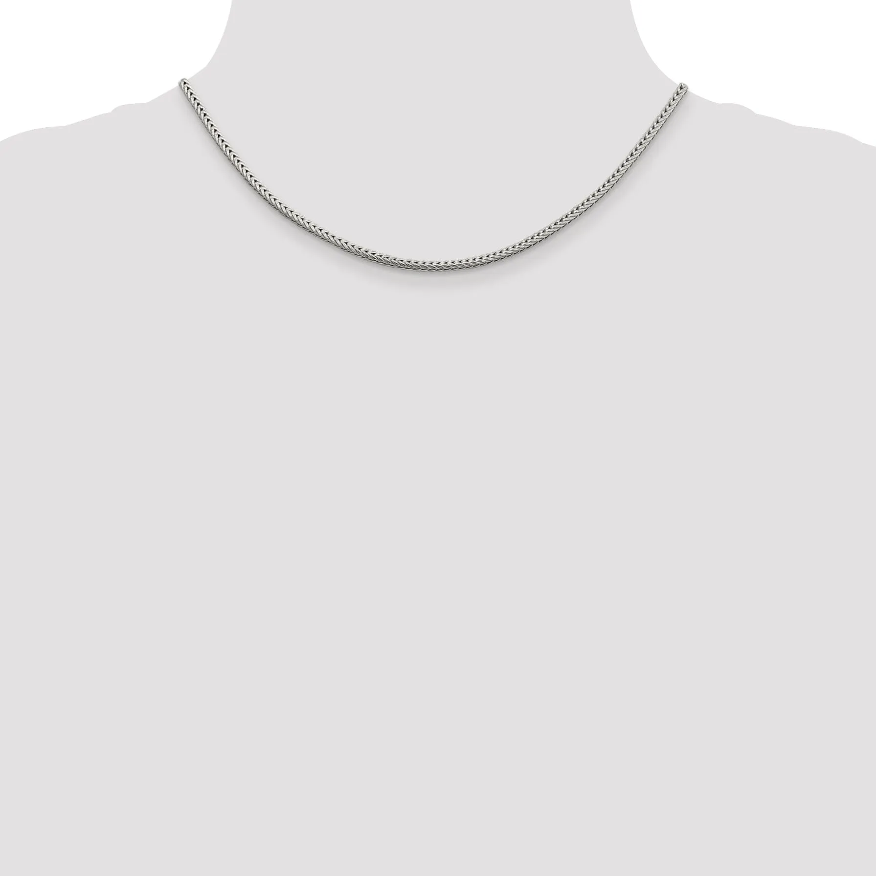 Silver D.C 2.50-mm Solid Round Franco Chain