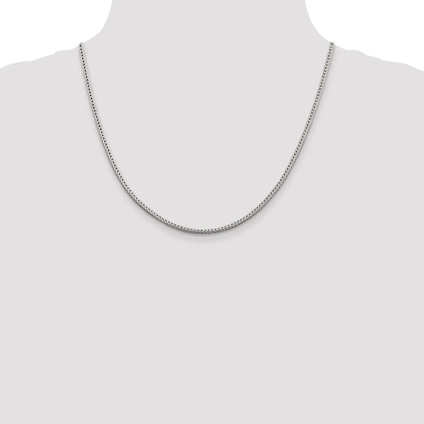 Silver D.C 2.50-mm Solid Round Franco Chain