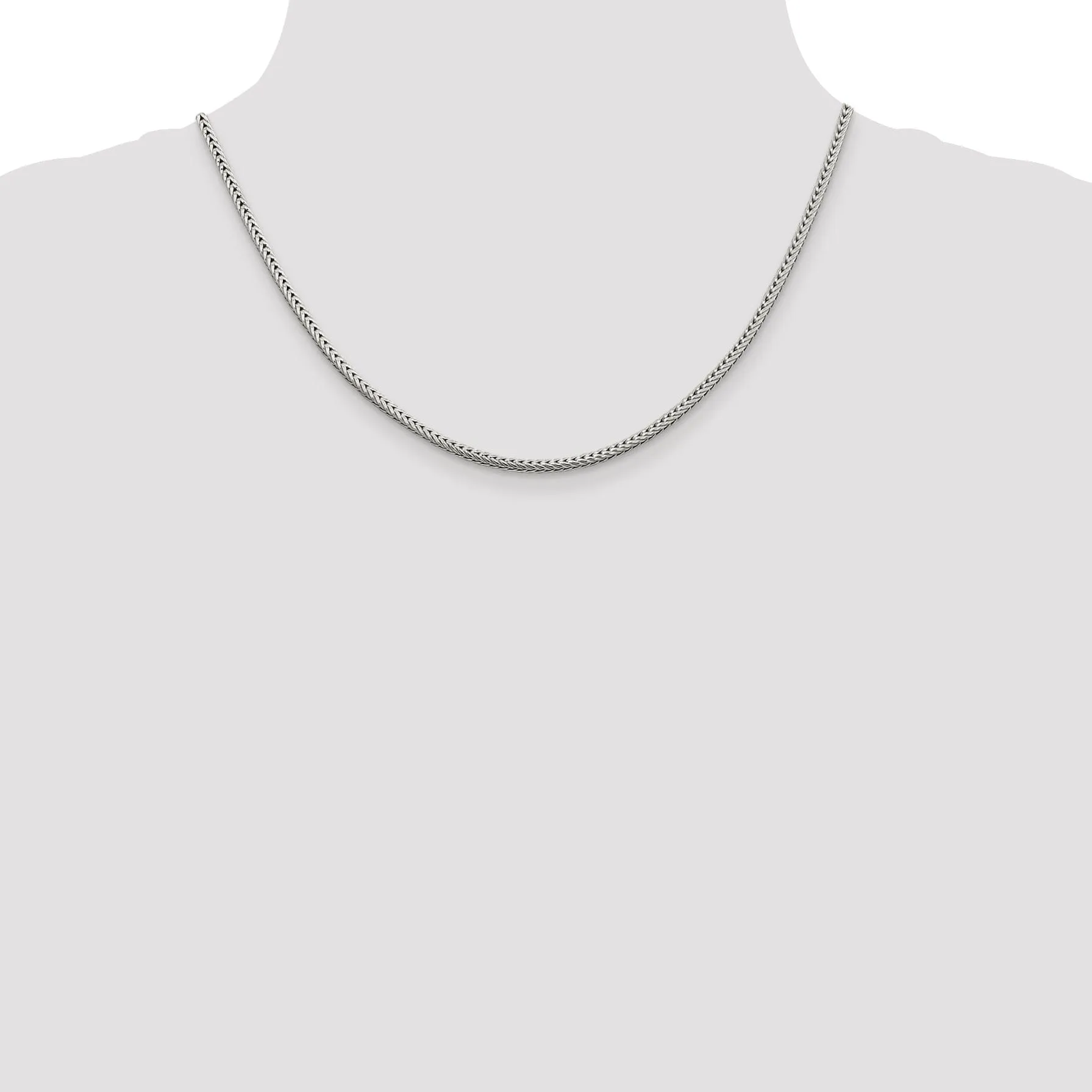 Silver D.C 2.50-mm Solid Round Franco Chain