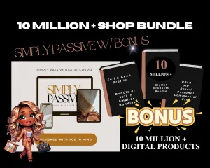 Simply Passive MRR,  Digital Marketing Course 45  videos, Canva, Modules, Checklists,  Strategies, Ultimate Bonus - 12 Million  MRR, PLR