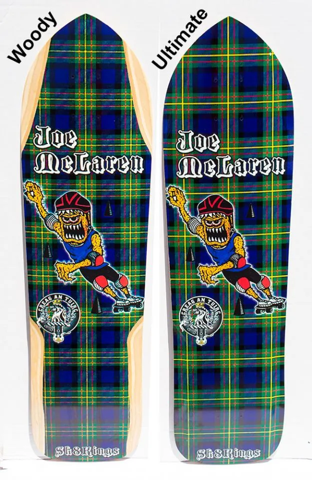 SK8Kings Axe Woody Joe McLaren pro slalom deck - 32 x 8 5/8