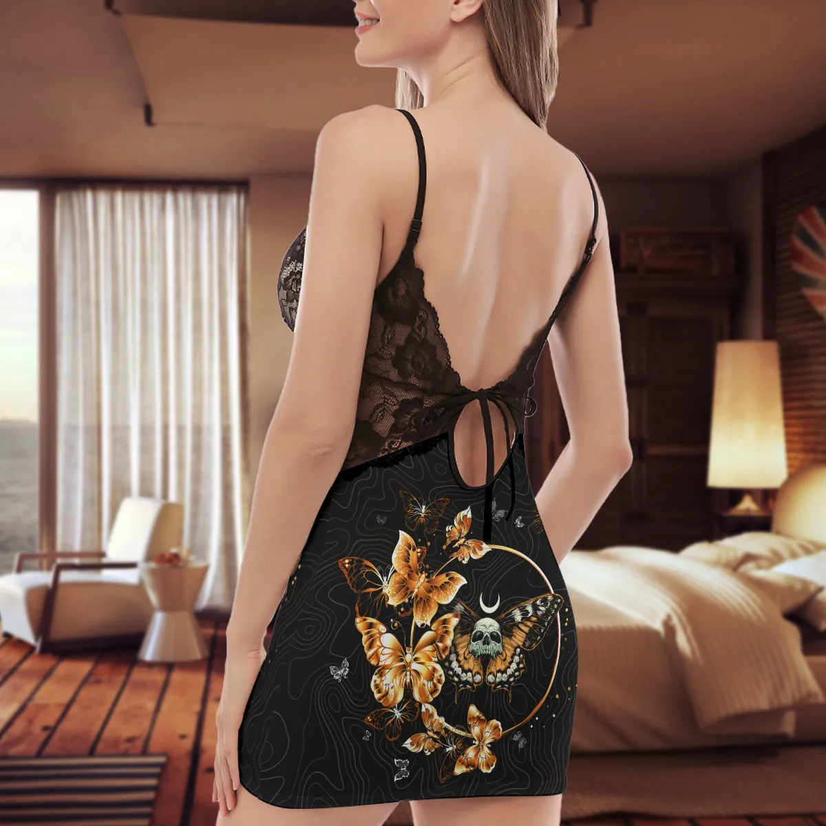 Skull Butterfly Cami Dress