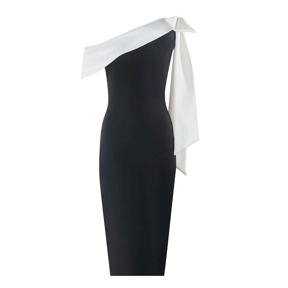 Sleeveless Bowknot Midi Bandage Dress PZM122
