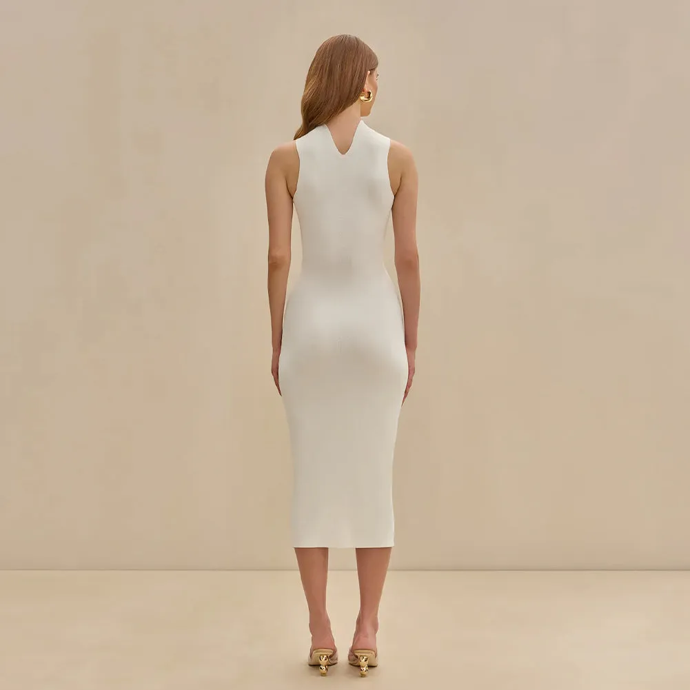 Sleeveless Cut Out Midi Bandage Dress HL9648