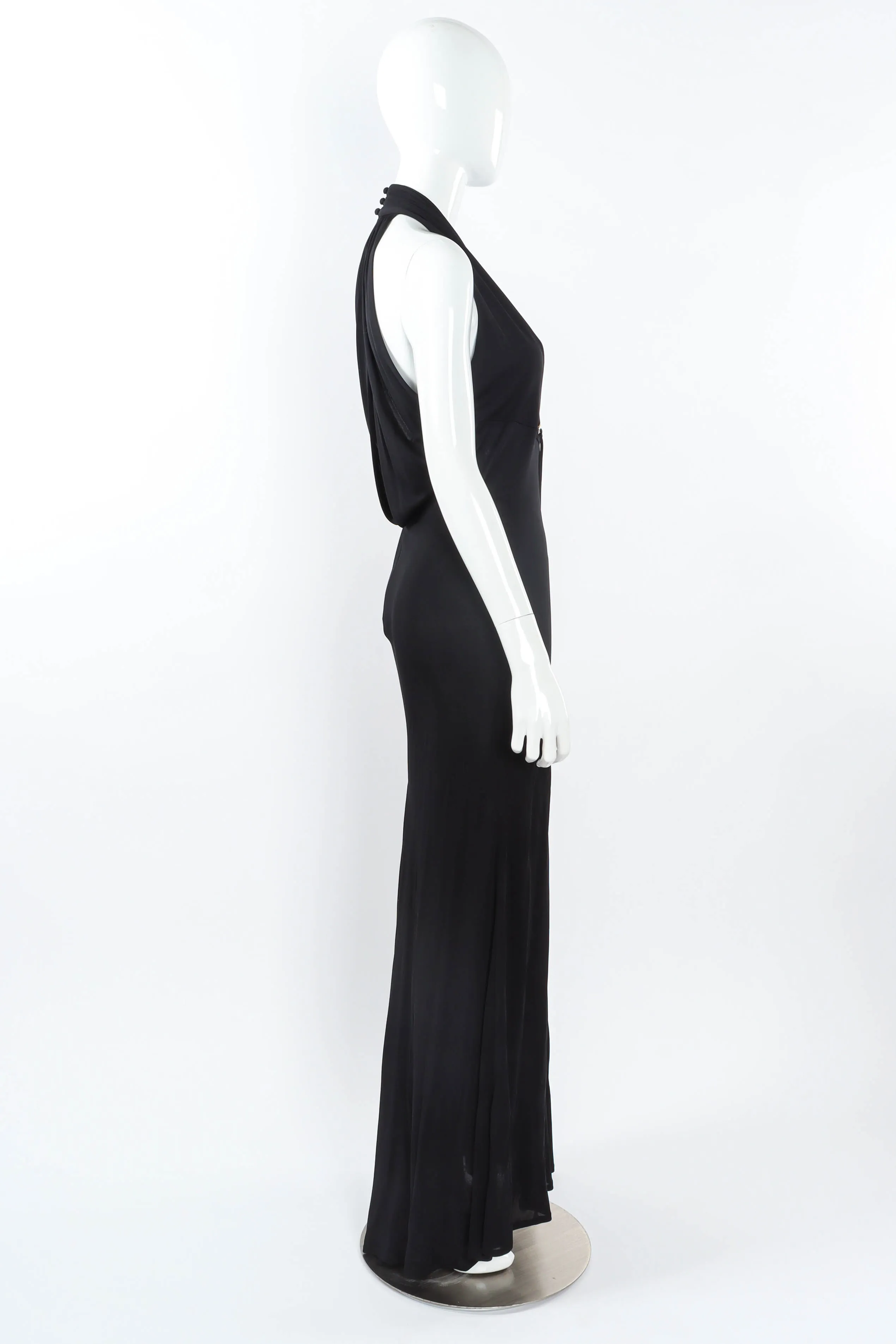 Slinky Drape Halter Dress