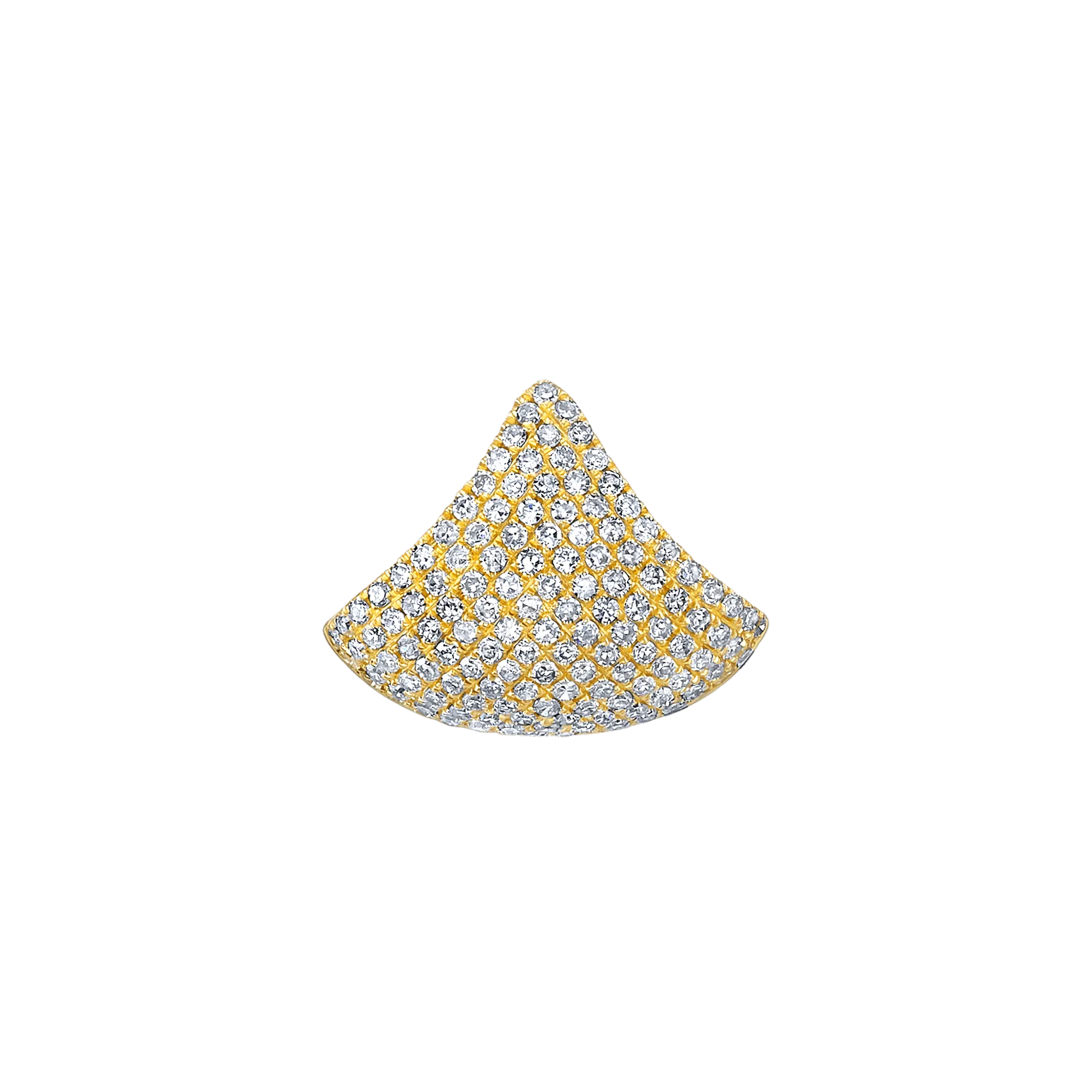 Small Apse Earrings with White Pavé Diamonds