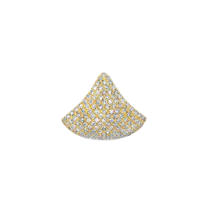 Small Apse Earrings with White Pavé Diamonds