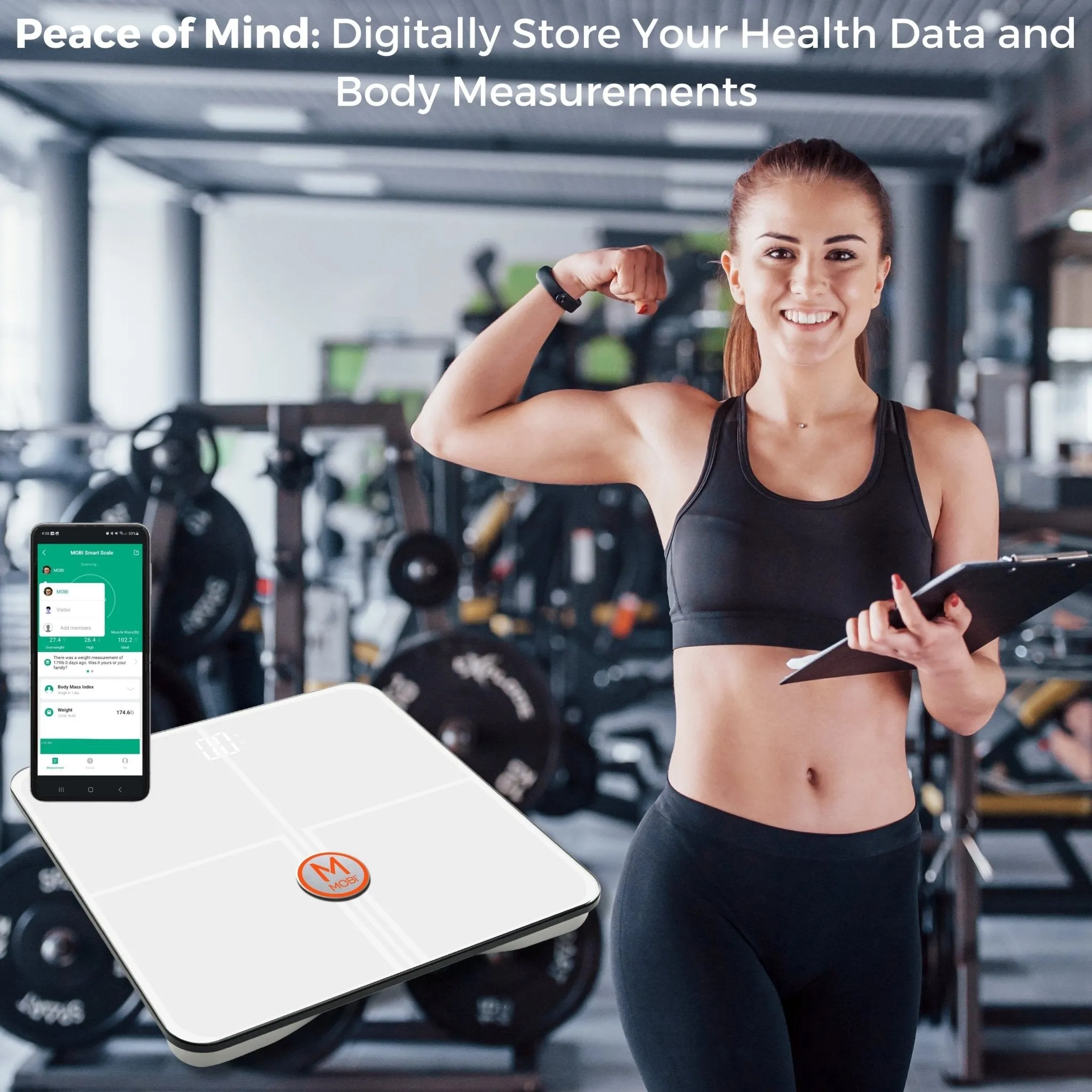 Smart BMI Wi-Fi Total Body Composition Scale with 18 Body Measurements