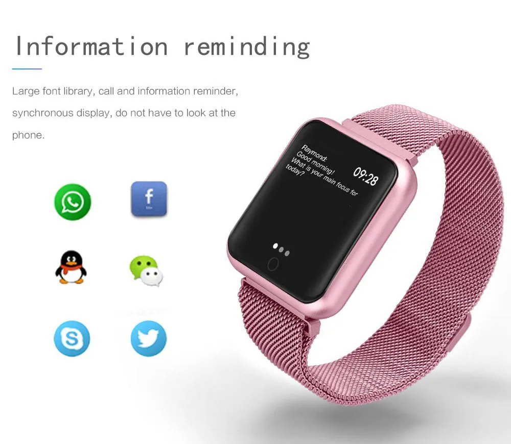 Smart Fitness Bracelet Watch Unisex P68 Multiple Sports Mode  Smart Band For ISO Android