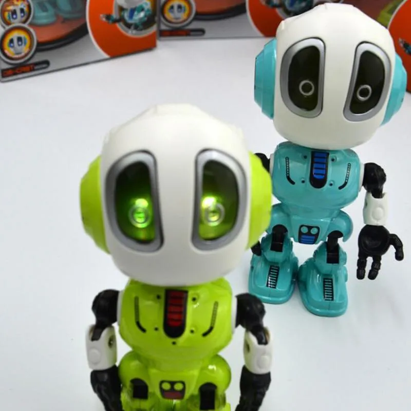 Smart Robot Toy Electronic Action Figure Toy Intelligent Sound Recording Function Alloy Robot LED Lighting Toys
