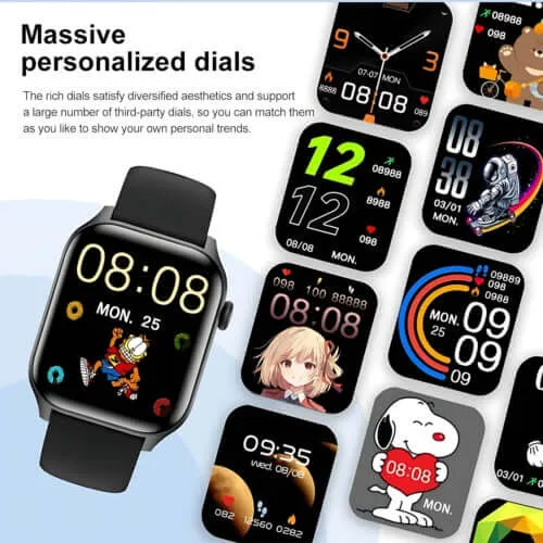 Smart Watch Women Men Fitness Tracker Heart Rate For  Android Waterproof