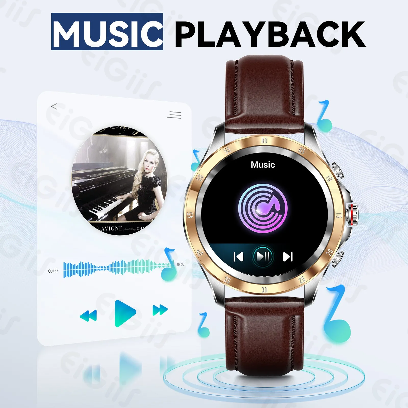 Smartwatch for Men Women with Bluetooth Calling 1.32” HD Step Counter Watch with Heart Rate Sleep Monitor Body Temperature Detection Pedometer Calories for iOS Android