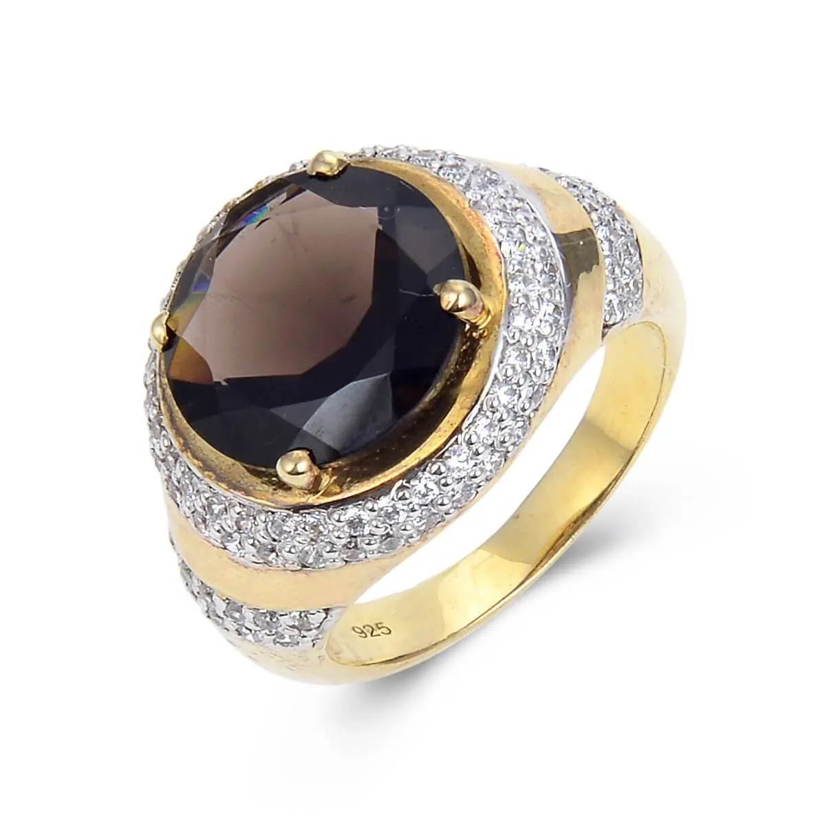 Smokey Quartz Statement Ring
