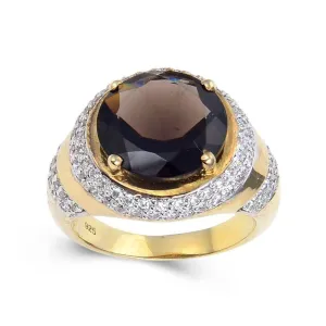 Smokey Quartz Statement Ring