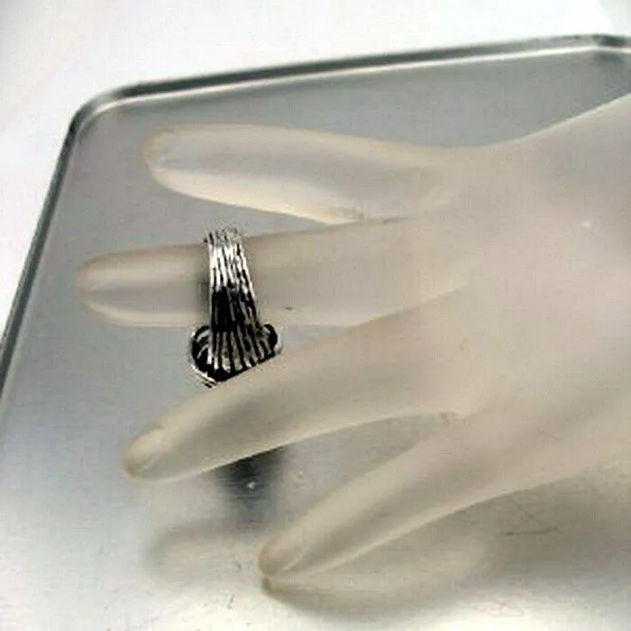 Smokey Ring Yellow Gold Sterling Silver sz 7,7.5 Handmade Hadar Designers () LAST