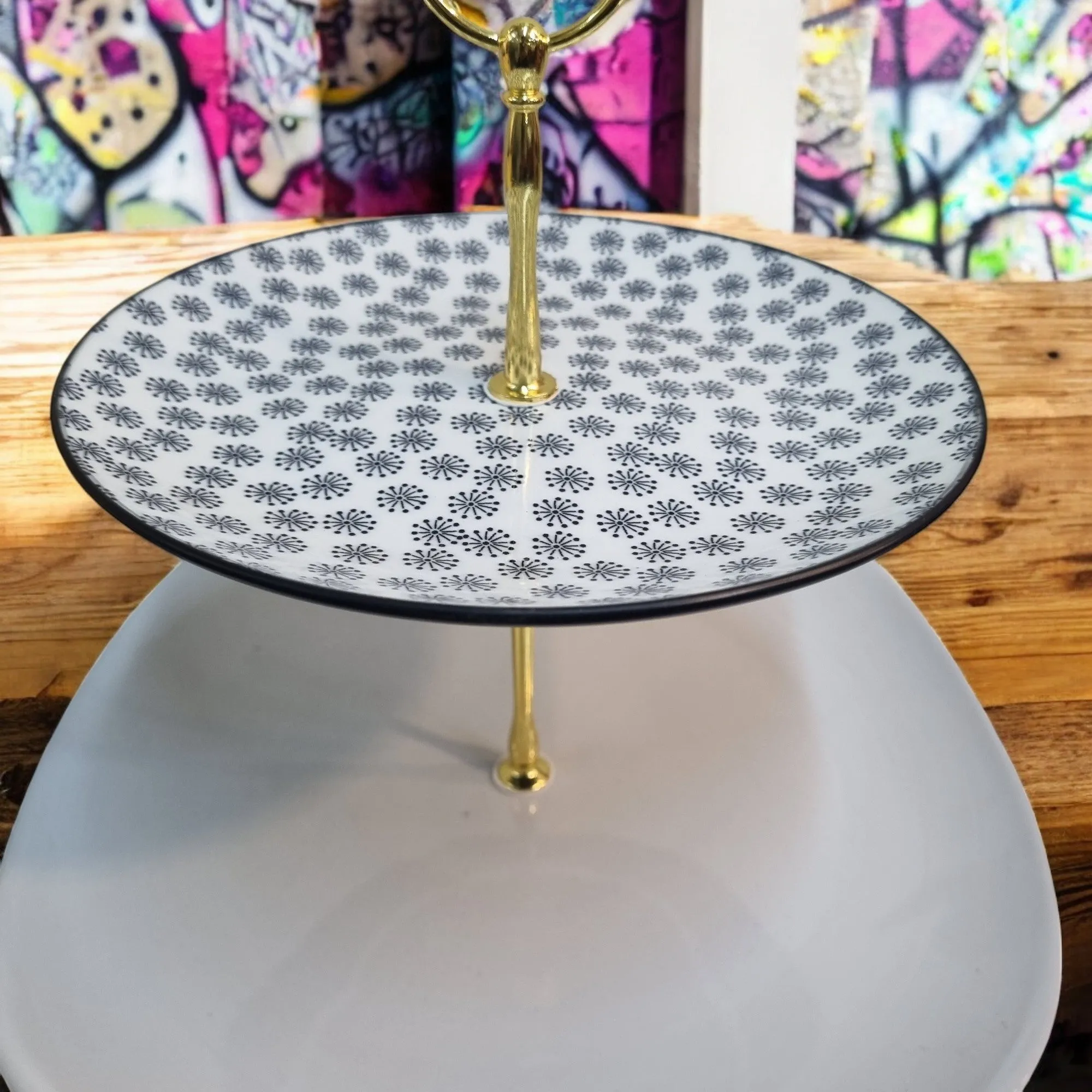 Snowflake 2-Tier Serving Tray