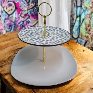 Snowflake 2-Tier Serving Tray