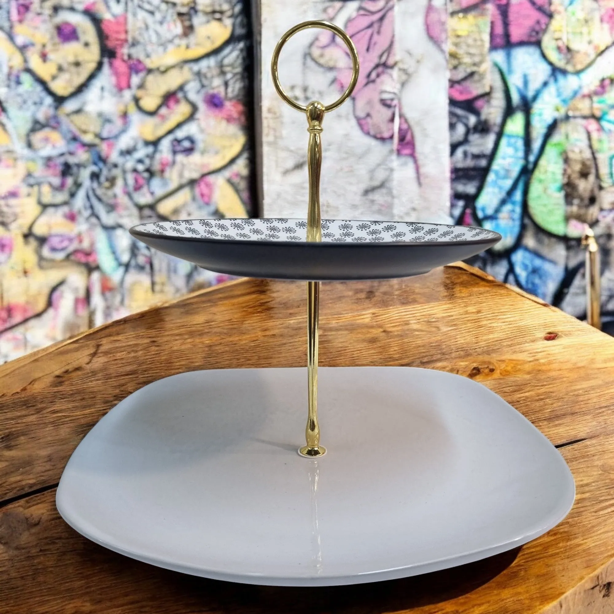 Snowflake 2-Tier Serving Tray