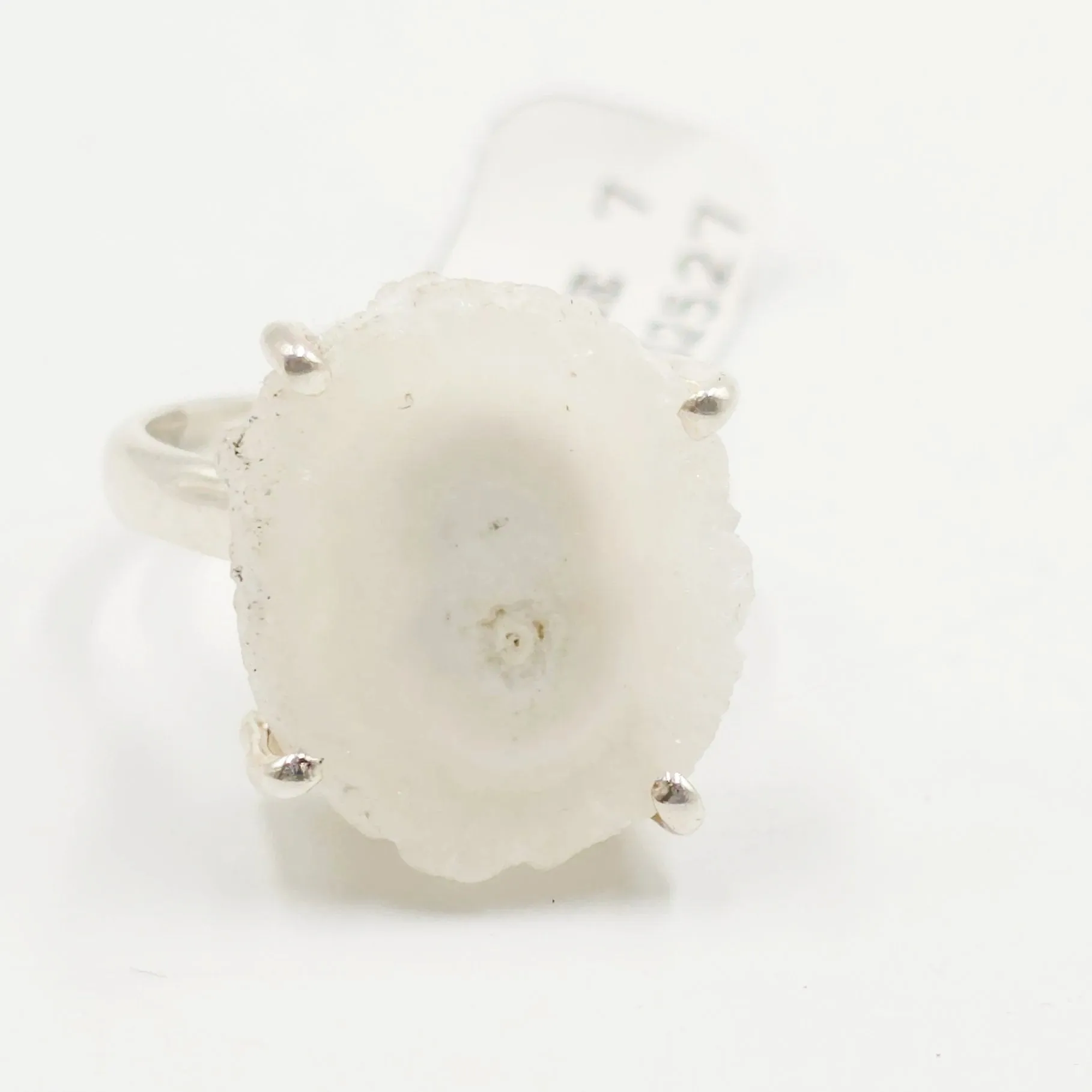 Solar Quartz Eye Ring Sterling Silver Size 7