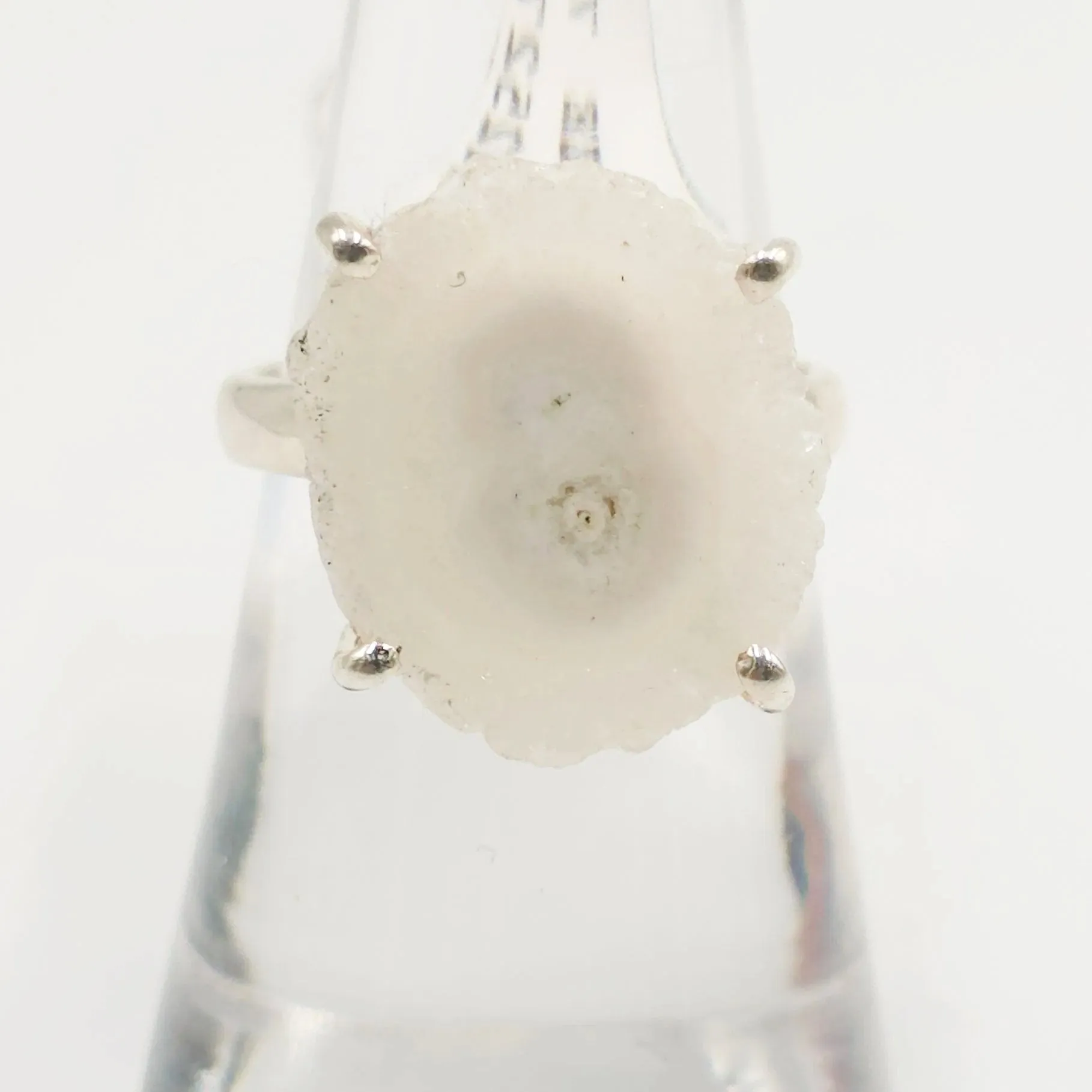 Solar Quartz Eye Ring Sterling Silver Size 7