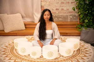 Solfeggio Crystal Singing Bowl Set (396, 417, 528, 639, 741, 852 Hz)