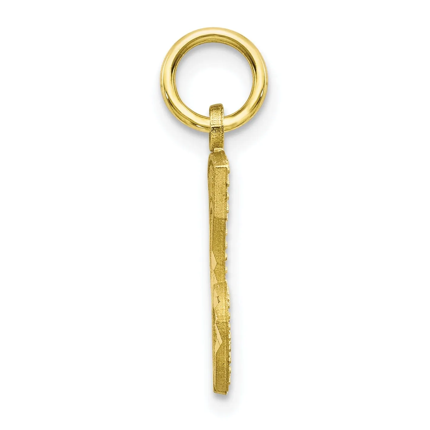 Solid 10k Yellow Gold Sweet 16 Birthday Pendant