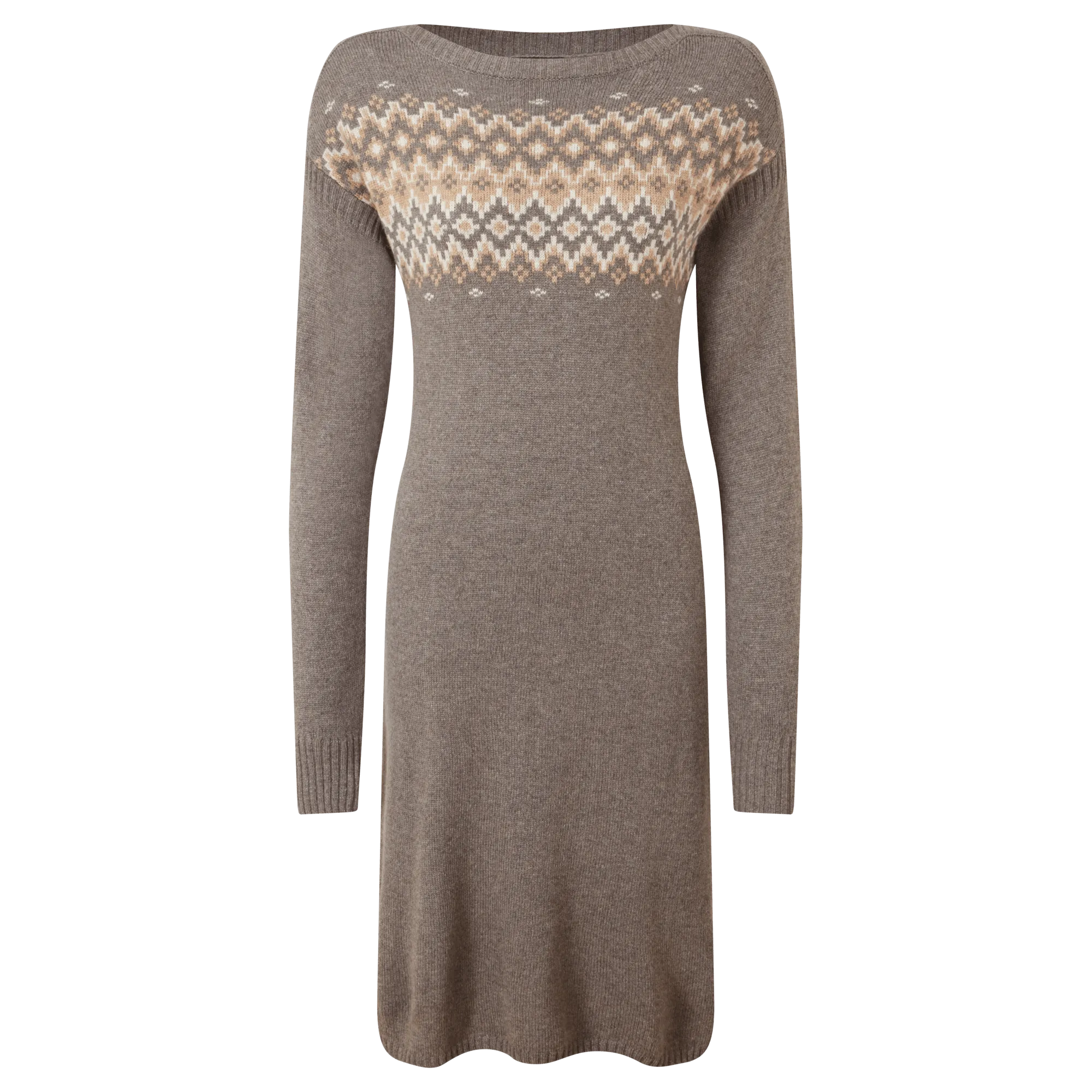 Solma Boatneck Dress - Taupe