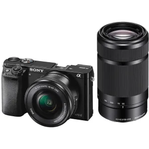 Sony Alpha a6000 Mirrorless Digital Camera with 16-50mm and 55-210mm Lenses - Black